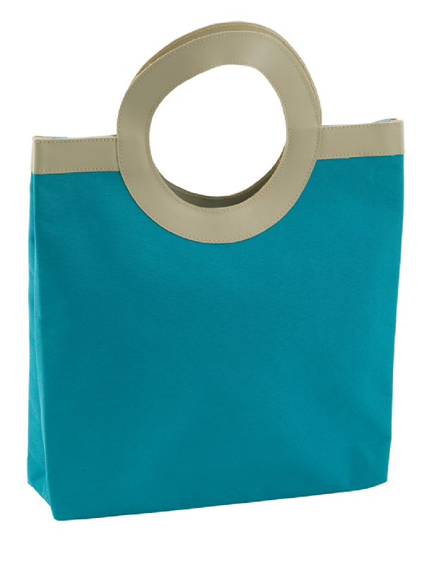 Sac shopping pour femme en polyester 600D - couleur bleu - poids 110g_0