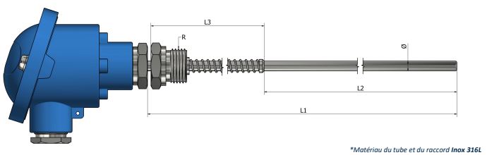 Thermistance avec tête de raccordement à ressort - HH60 - Types PTC et NTC, plusieurs raccords et têtes disponibles_0