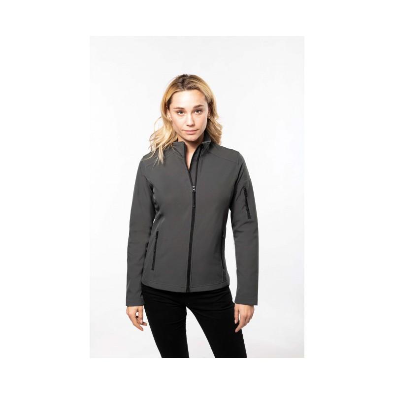 Veste softshell femme - K400 - respirante 3000 g/m² - imperméable 8000 mm - coupe cintrée_0