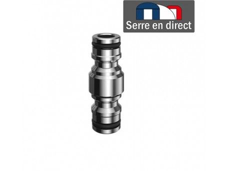Raccord droit 2 voies CLABER - laiton chromé - qualité pro - étanchéité parfaite_0