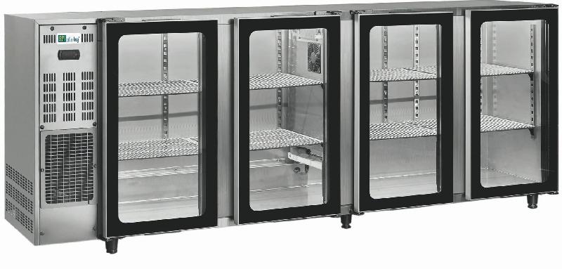 Arrière bar professionnel inox 4 portes vitrées battantes 521 l positive - FGB229PVI_0