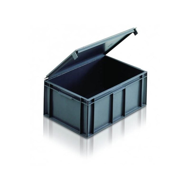 Bac gerbable 45 litres Allibert 21C45 - couvercle solidaire - norme Europe - dimensions 600x400x246 mm_0