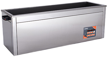 Bac de nettoyage par ultrason industriel en inox et panier en mailles de 60 litres - SONICA_0