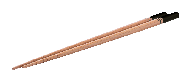 Baguettes en bambou - lot de 2 pièces - couleur naturelle - poids 11g_0