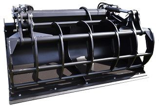 Benne multifonction - Lamy Les Constructeurs - Largeur 1,70m à 2,60m - Fond plat renforcé et grappins variés_0