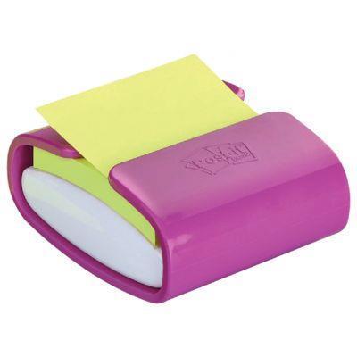 Dévidoir pro fuchsia avec bloc de 90 feuilles de post-it 76 x 76 mm vert néon_0