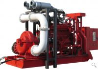 Groupe motopompe à incendie diesel NFPA 20 - 1820m3/h sur banc test_0