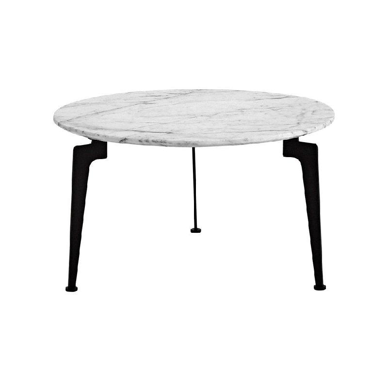 INNOVATION LIVING  TABLE BASSE DESIGN SCANDINAVE LASER TAILLE L PLATEAU EN MARBRE_0