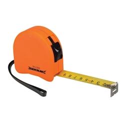 Mètre Ruban Profilé Fluo 8 m x 25 mm - Précision et Visibilité Optimale - Silverline - multicolore 5024763000034_0