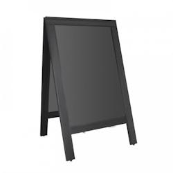 Olympia Panneau de trottoir (H)1175 x (L)700 x (P)725 mm, avec cadre en bois, noir - 5050984725630_0