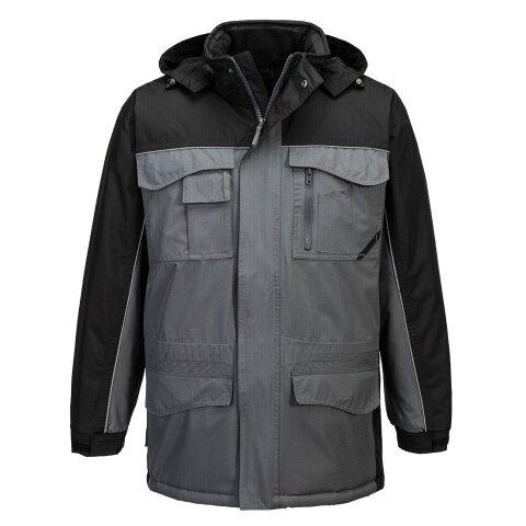 PORTWEST S562 PARKA RS BICOLORE NOIR/GRIS - TAILLE XL