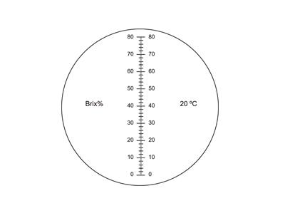 Réfractomètre á main 0-80% Brix (2 échelles) - Ref.: HPD021_0