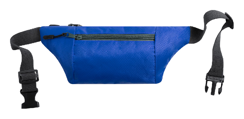 Sac banane publicitaire - 2 poches zippées - Ripstop - Couleur bleue - 74g_0