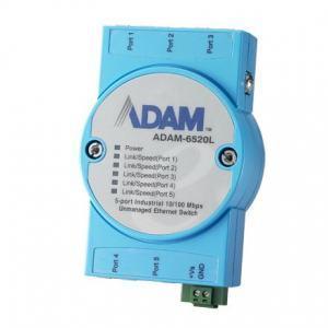Switch Rail DIN industriel ADAM 5 ports 10/100Mbps -10 ~ 70°C - Référence: ADAM-6520L-AE_0