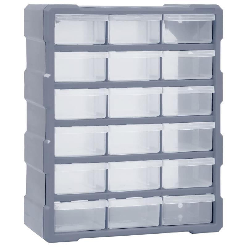 Vidaxl organisateur multi-tiroirs avec 18 tiroirs centraux 38x16x47 cm 149598_0