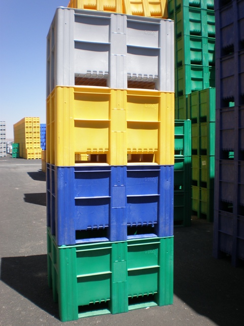 Caisse-palette monobloc ACE 1000 - Semelles intégrées - Charge 900 kg - Résistante aux acides_0