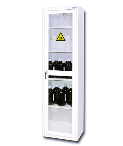Armoire de sûreté vitrée simple pour produits toxiques - Réf AMS 1490 - BIOLAB - Solution économique et conforme aux normes INRS_0