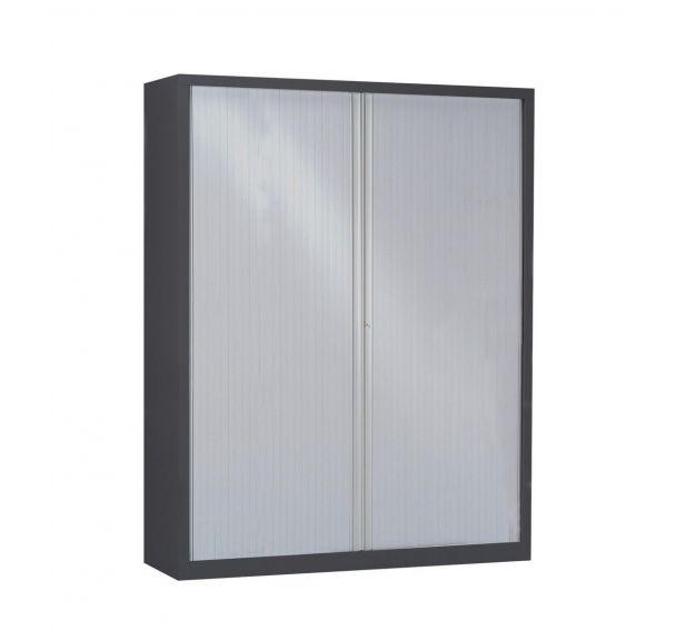 ARMOIRE MÉTAL À RIDEAUX 160 X 198 CM À MONTER CORPS ANTHRACITE COLORIS GRIS - MANUTAN COLLECTIVITÉS
