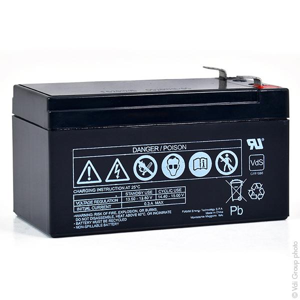 Batterie de démarrage - Plomb AGM Fiamm FG20121 12V 1.2Ah - Cosse Faston 4.8mm - Norme VDS_0