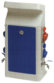Borne de distribution d'électricité et d'eau pour camping - IP65 - éclairage LED - sur mesure pour prises et protections_0