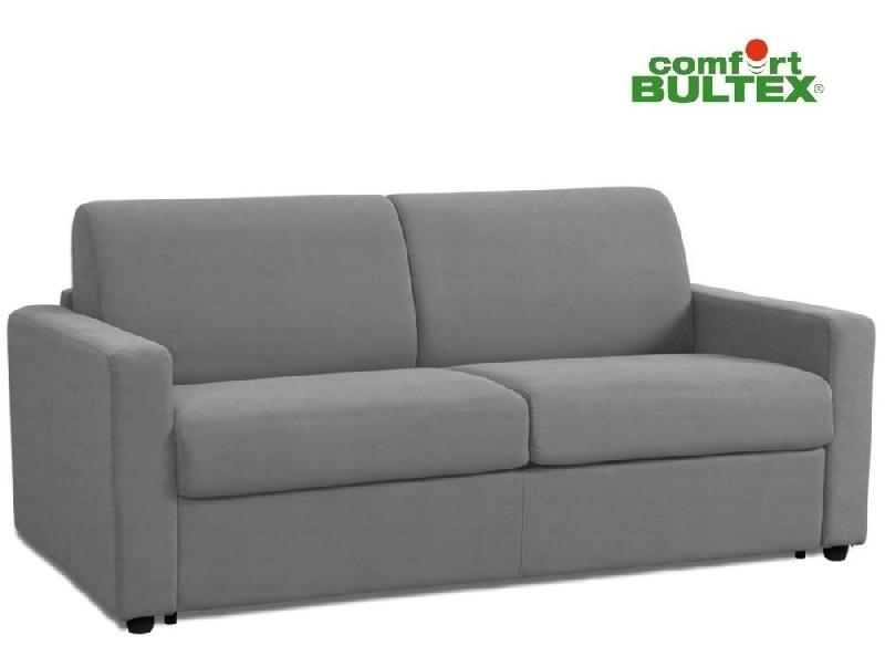 Canapé convertible express NIGHT BULTEX 140x195 cm - Matelas mousse HR 14 cm - Gris silver_0