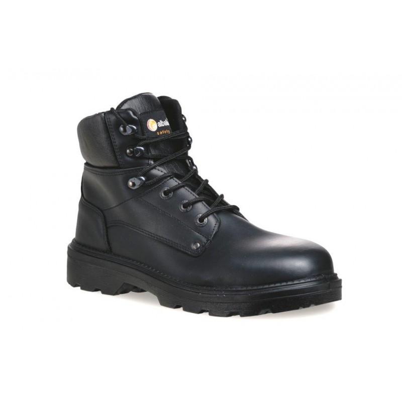 Chaussures de sécurité montantes en cuir noir - Normes S3 SRC - Confortables et résistantes_0
