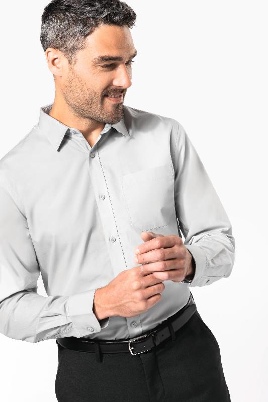 Chemise de travail en popeline 100% coton - Manches longues - Réf: K541 - Marque Kariban_0