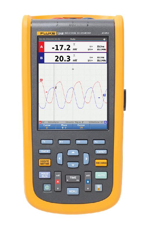 FLUKE-124B/EU - Oscilloscope numérique portable ScopeMeter 40 MHz avec multimètre et enregistreur intégrés_0