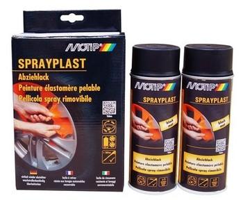 KIT PEINTURE PELABLE SPRAYPLAST NOIR MAT