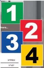 Numéro grand format - Idéal pour rayonnage, allées, bacs et containers - 200x200mm - 4 finitions disponibles_0