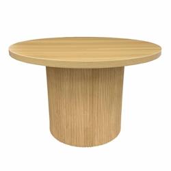 Oviala Business Table basse scandinave ronde 70 cm FSC en bois clair - beige Bois massif 113746_0