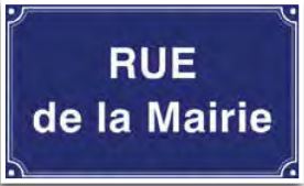 Plaques de rue en acier émaillé 450 x 250mm - Sodimar - antitag et protection UV_0
