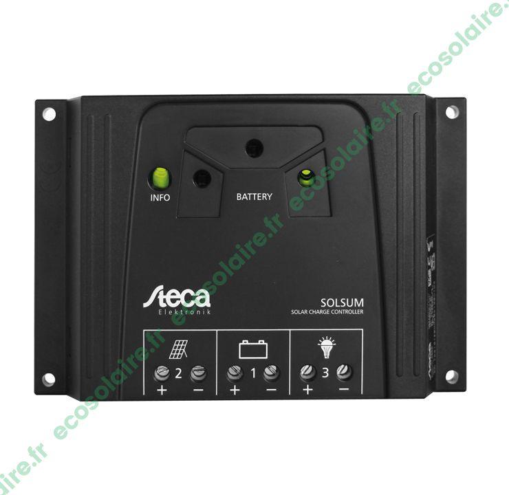 Régulateur de charge solaire SOLSUM 0606 - 6A 12-24V - PWM - Applications industrielles jusqu'à 240Wc_0