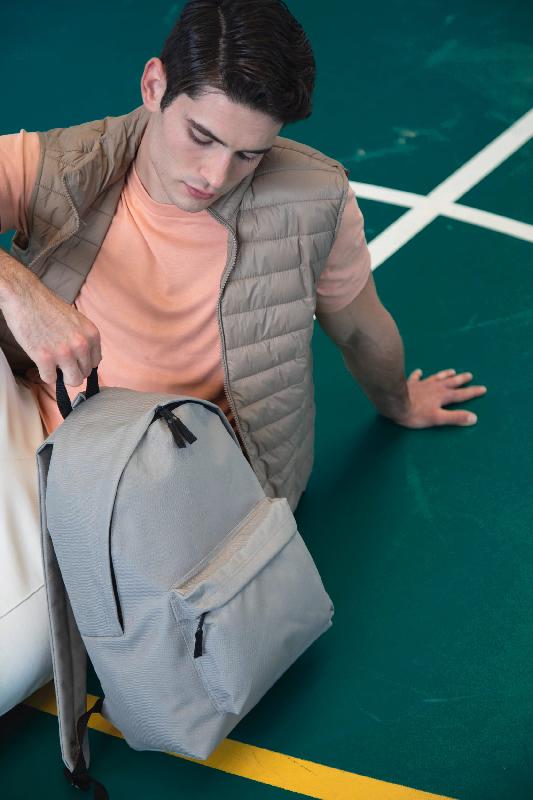 Sac à dos casual recyclé avec poche frontale - Kimood - Réf: KI0184 - 50% polyester recyclé_0