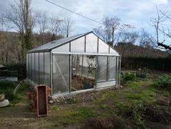 Serre isolée Euro-Midland largeur 3,80 m - aluminium, verre horticole 4 mm, réf A0631_0