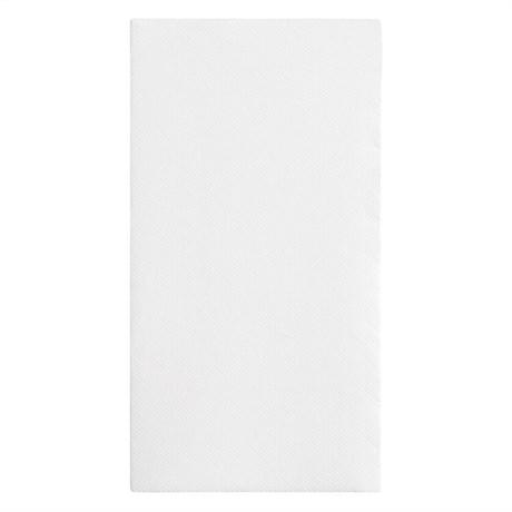 SERVIETTE DOUBLE POINT ECOLABEL PLIAGE 1/8 18 G/M² 40X40 CM TISSU BLANC (VENDU PAR 600)