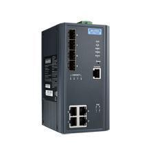 Switch Rail DIN industriel 4 ports FE POE + 4 ports FO SFP - Température -40°C à 75°C - Référence: EKI-7708E-4FPI-AE - Marque Advantech_0