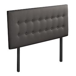 Tête de lit capitonnée  2 places Coloris Gris anthracite 1110x110 cm MARGOT BELLECOUR - gris Bois massif 3TL04.1606_0