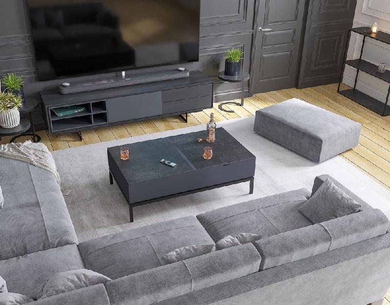 Tinteo Table basse relevable 2 plateaux_0