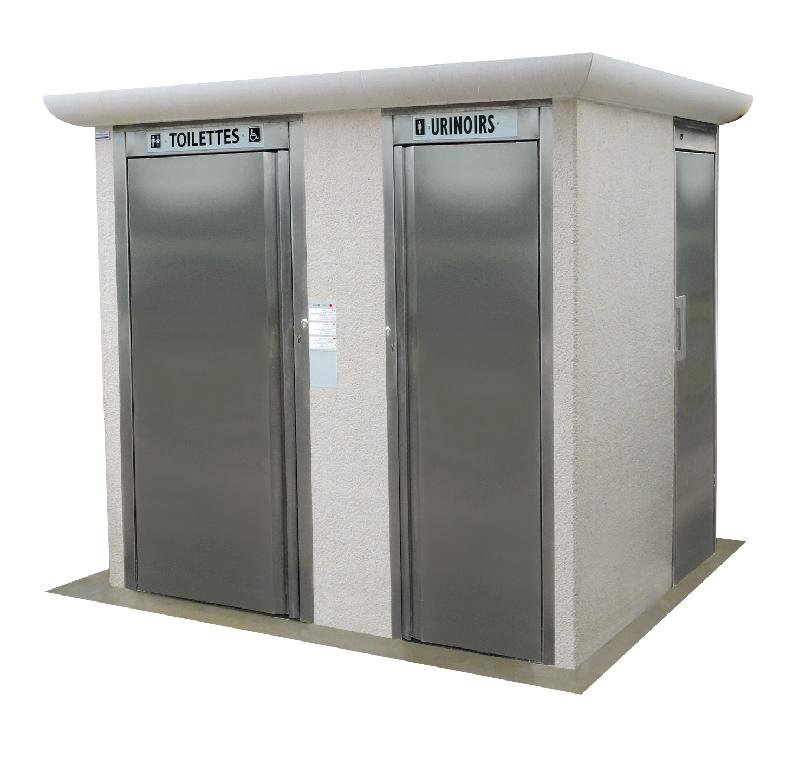 Toilette PMR - réf. 2023 - cabine avec 2 urinoirs et local technique_0