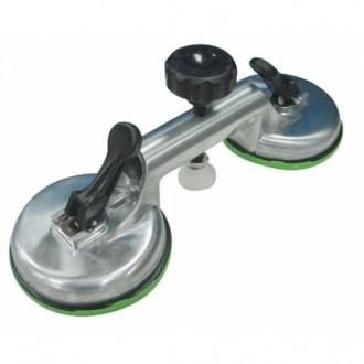 Ventouse double en aluminium - PIHER 30107 - avec protection et vis de mise à niveau_0