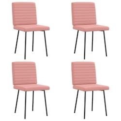 VidaXL Chaises à Manger Lot De 4 Rose Similicuir - rose 8721158567185_0