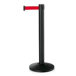 Poteau de barrière h95cm sangle 4.5m rouge - WAS Germany - rouge inox 4044925075794_0
