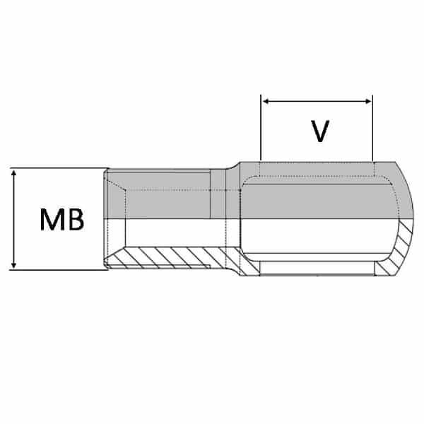 Adaptateur droit corps de banjo x mâle BSP - 3/8' , 16.66 , 3/8'_0