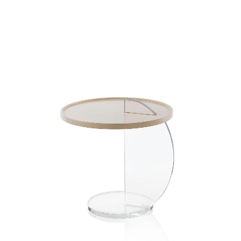 AQA Design Table basse SAIL en acrylique et mdf crème L.50 P.50 H.50 MP03093 - beige Bois manufacturé MP03093_0