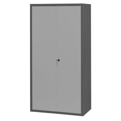 ARMOIRE PENDERIE-RANGEMENT L900 CORPS ANTHRACITE PORTES GRIS 7035