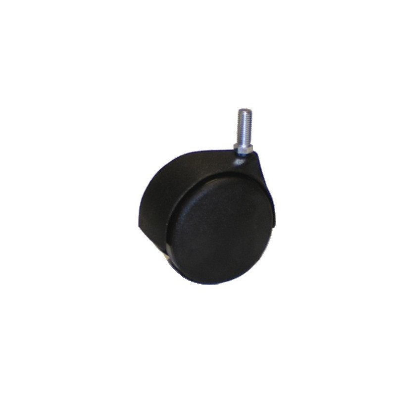 ROULETTE DOUBLE GALET NOIRE 40MM TIGE M8 - AVL - 595020