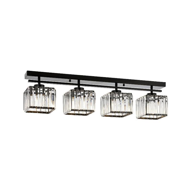 AVONNI PLAFONNIER AV-1795-4Y-BSY À 4 LAMPES BARRES, NOIR
