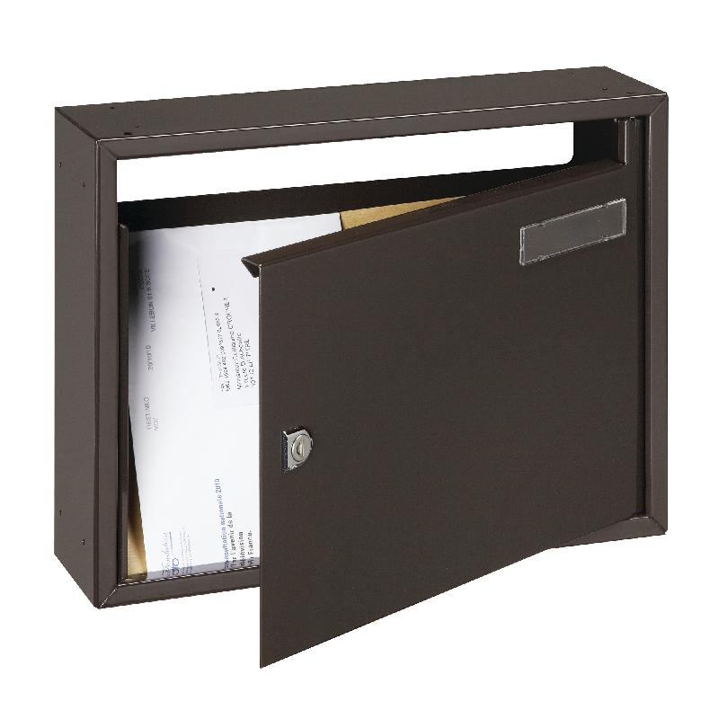 Boite à lettres commerciale 2 serrure à cylindre laqué marron 400x300mm - DECAYEUX – 213247 - 004502_0