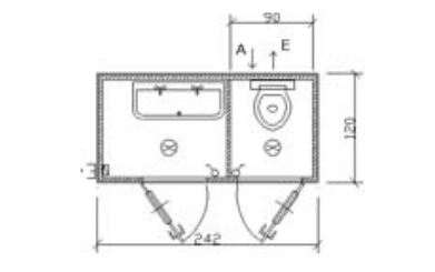 Bungalow de chantier sl1 / sanitaire / aménagé_0